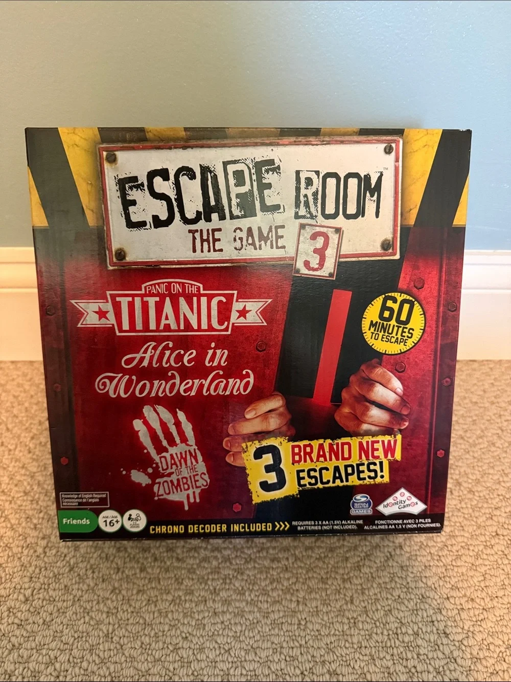 Escape Room The Game 3 Panic on the Titanic Alice in Wonderland New in box